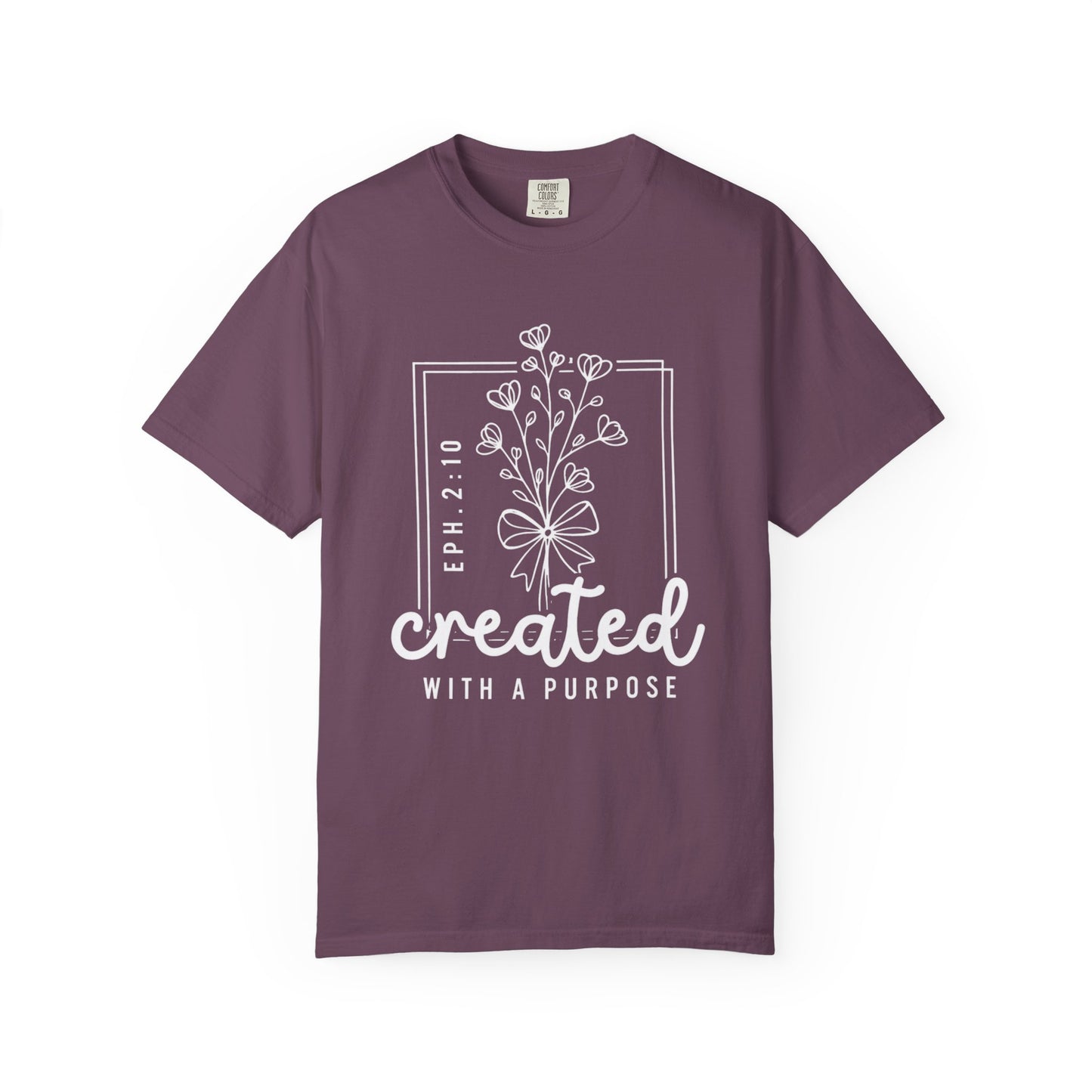 Created With A Purpose Graphic Tee - White Design