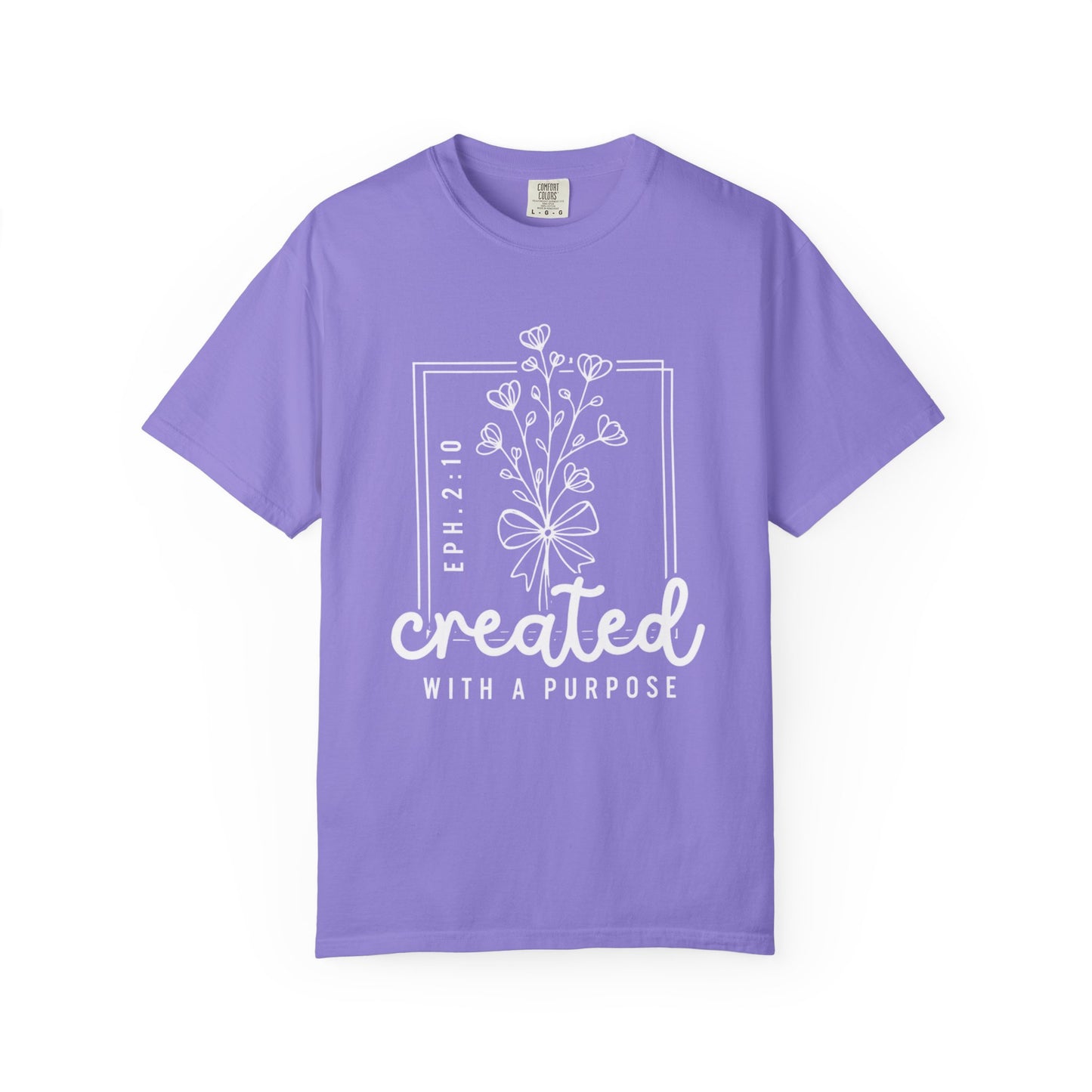 Created With A Purpose Graphic Tee - White Design