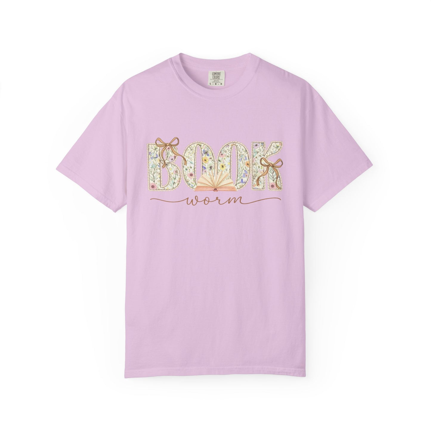 Floral Book Worm Tee