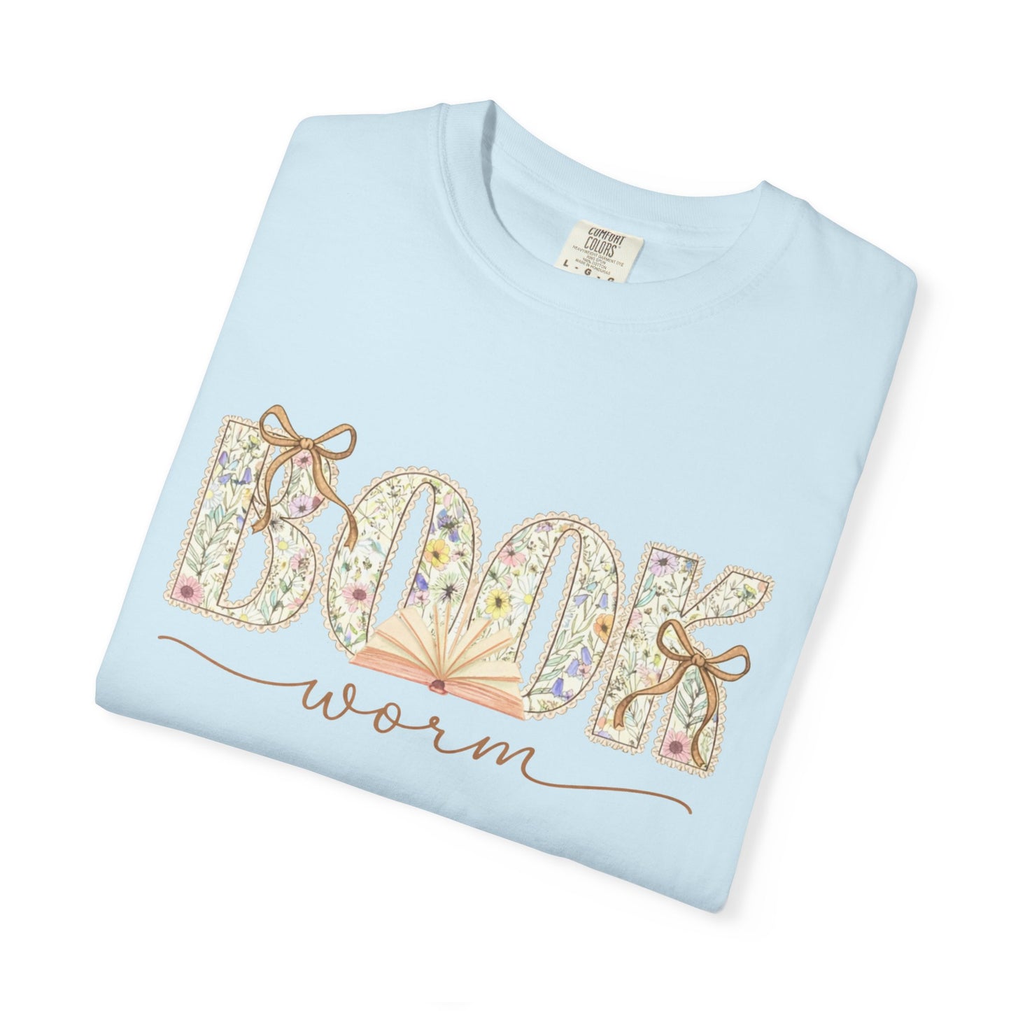 Floral Book Worm Tee