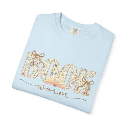 Floral Book Worm Tee