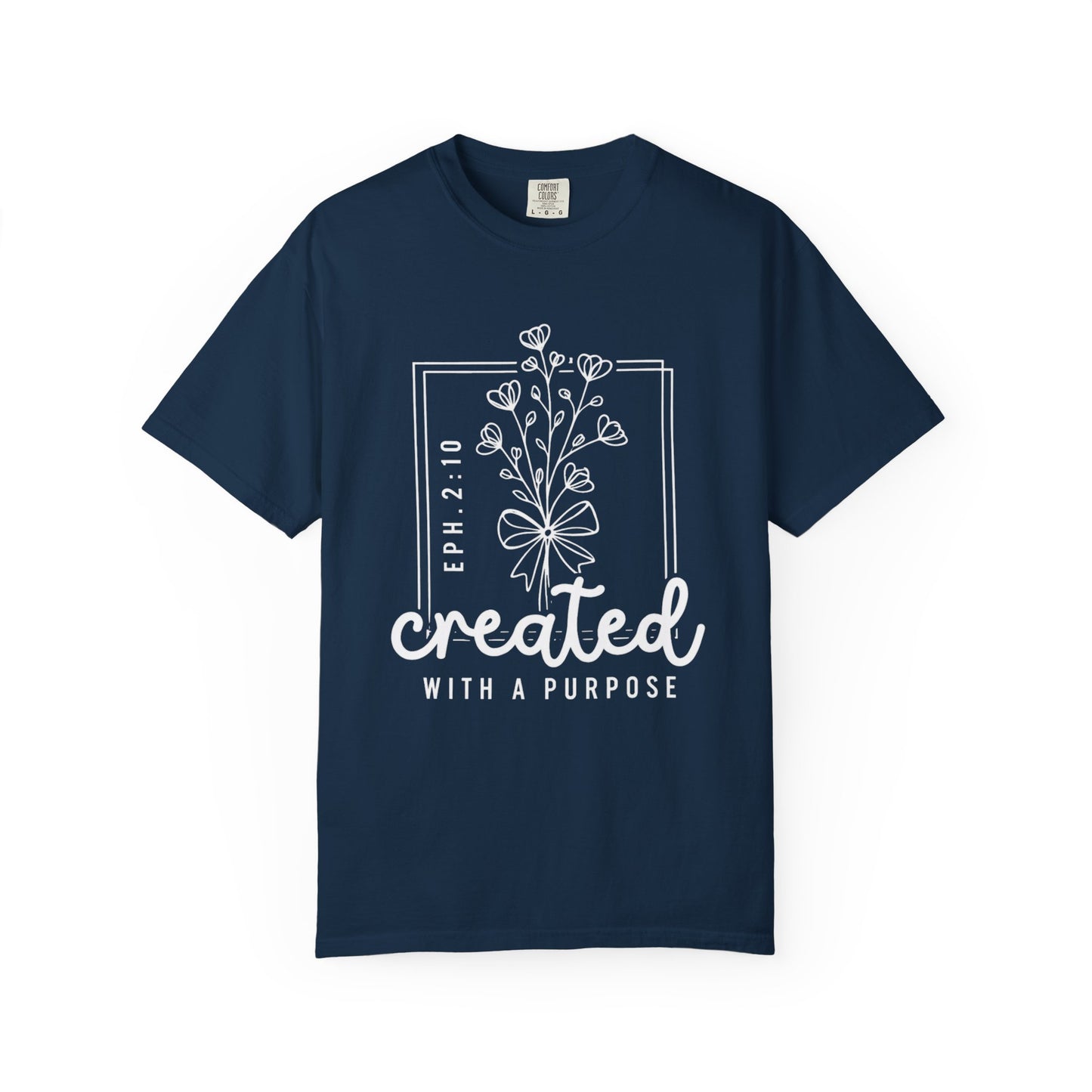 Created With A Purpose Graphic Tee - White Design