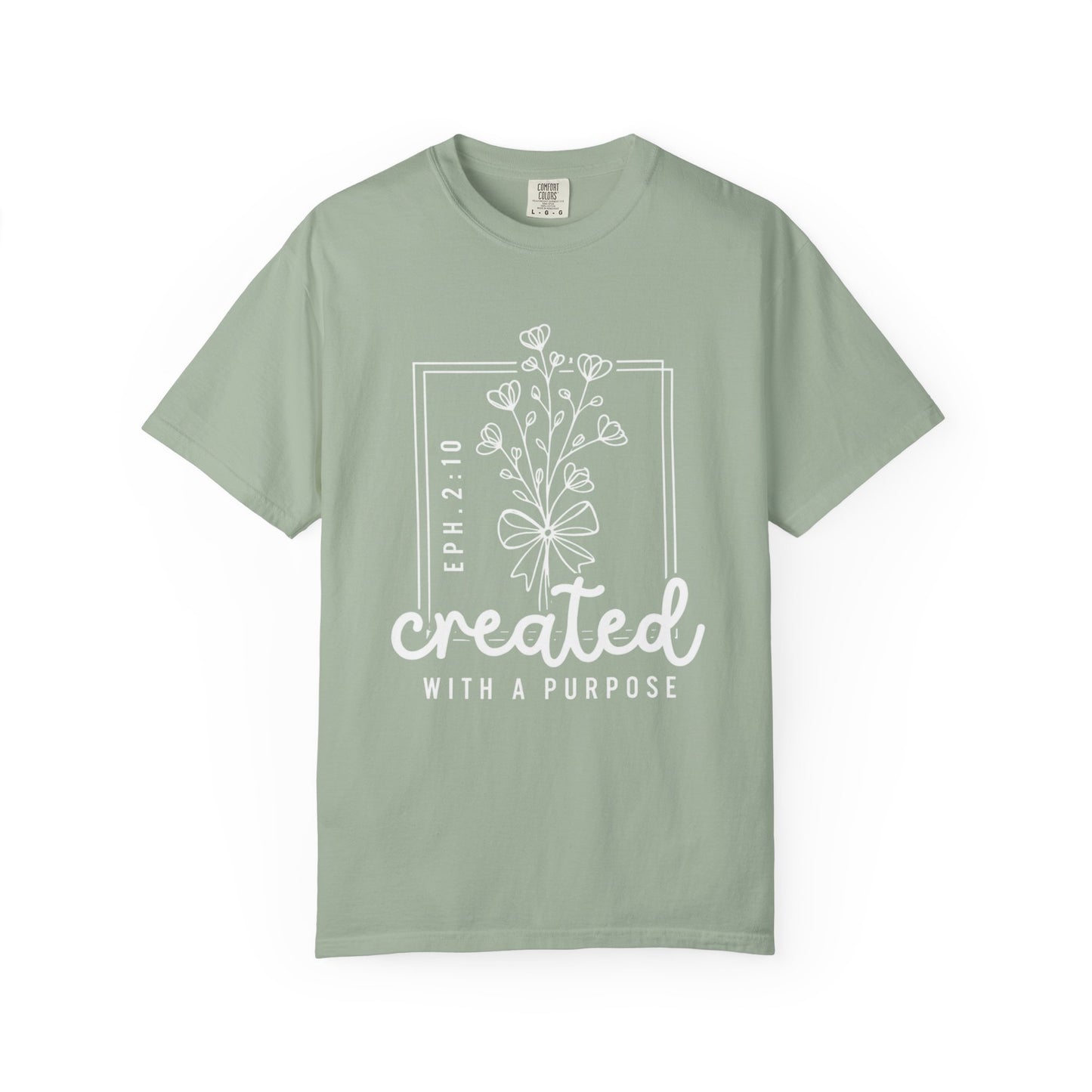Created With A Purpose Graphic Tee - White Design