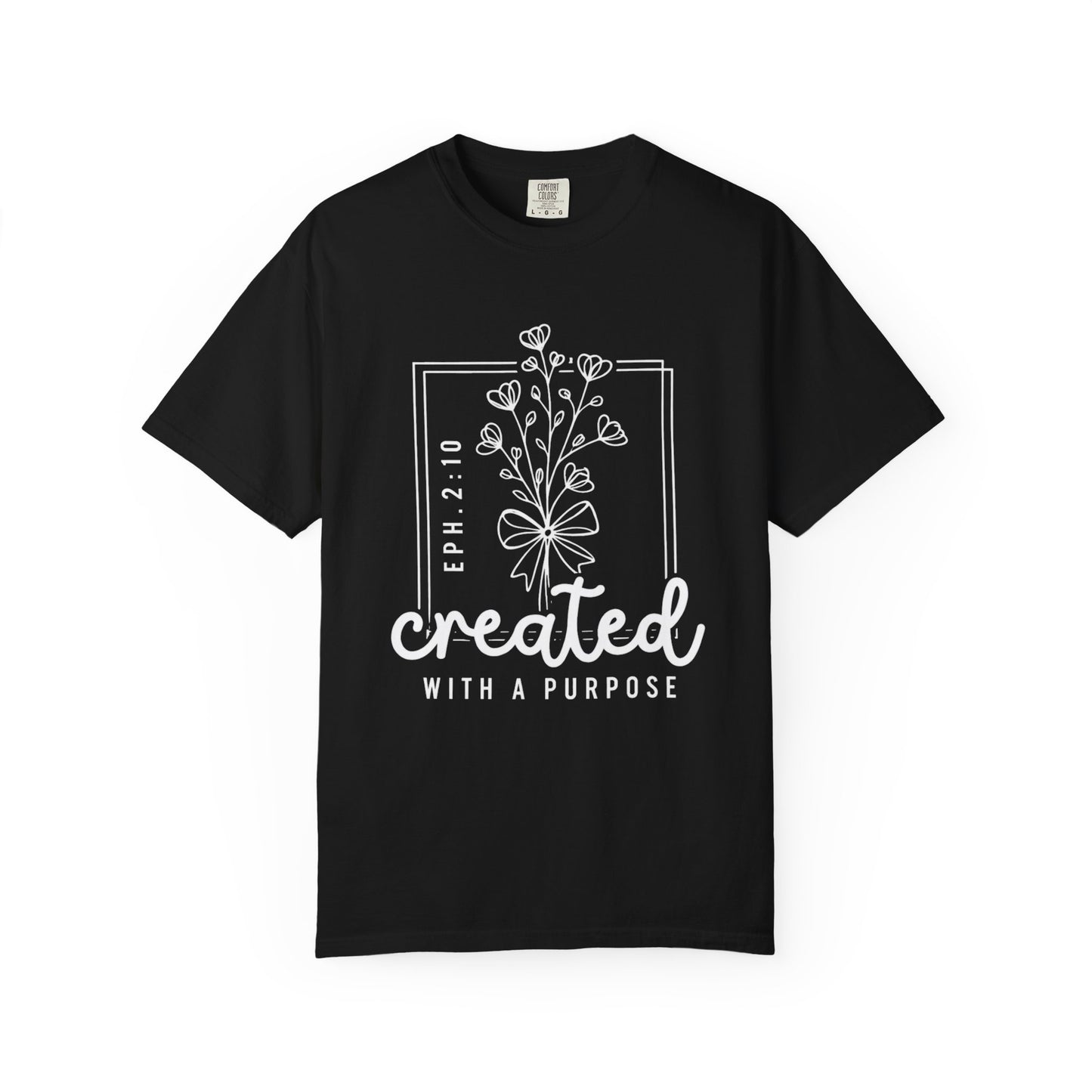 Created With A Purpose Graphic Tee - White Design