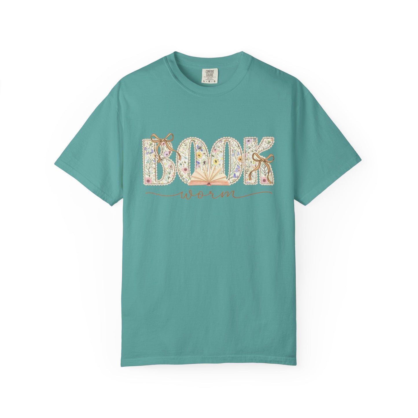 Floral Book Worm Tee