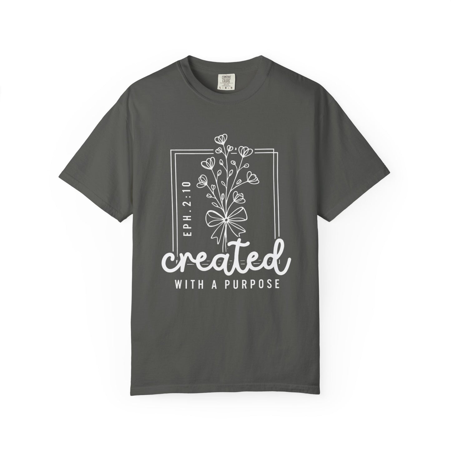 Created With A Purpose Graphic Tee - White Design