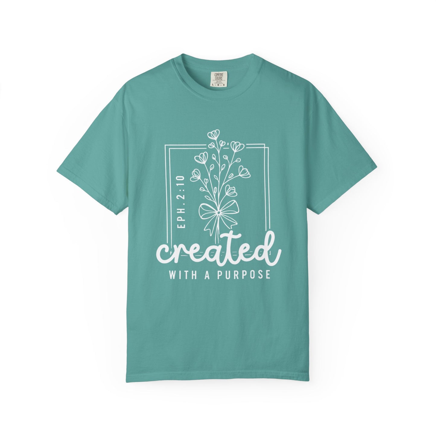Created With A Purpose Graphic Tee - White Design