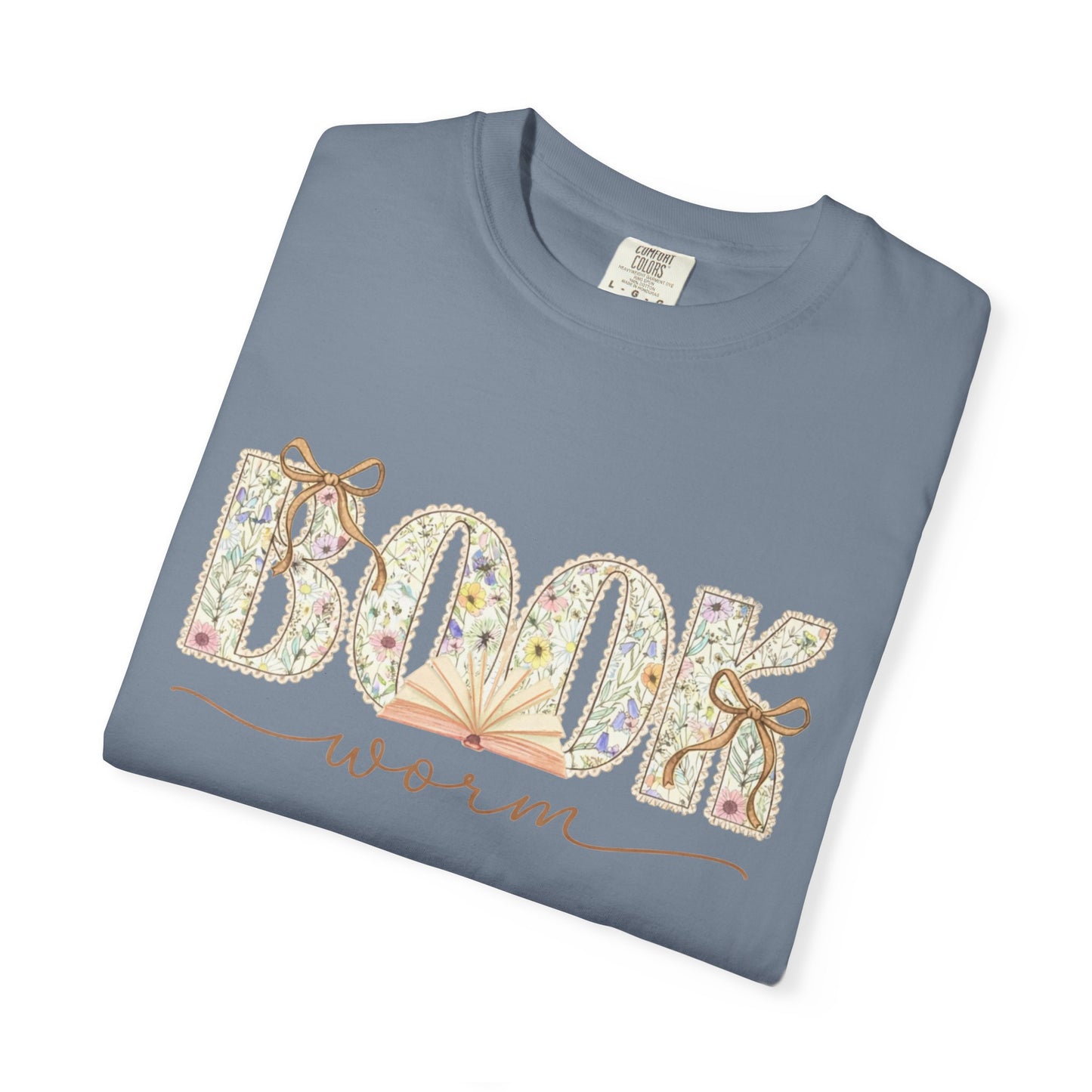 Floral Book Worm Tee