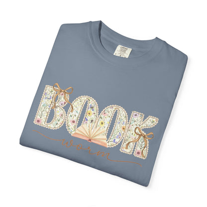 Floral Book Worm Tee