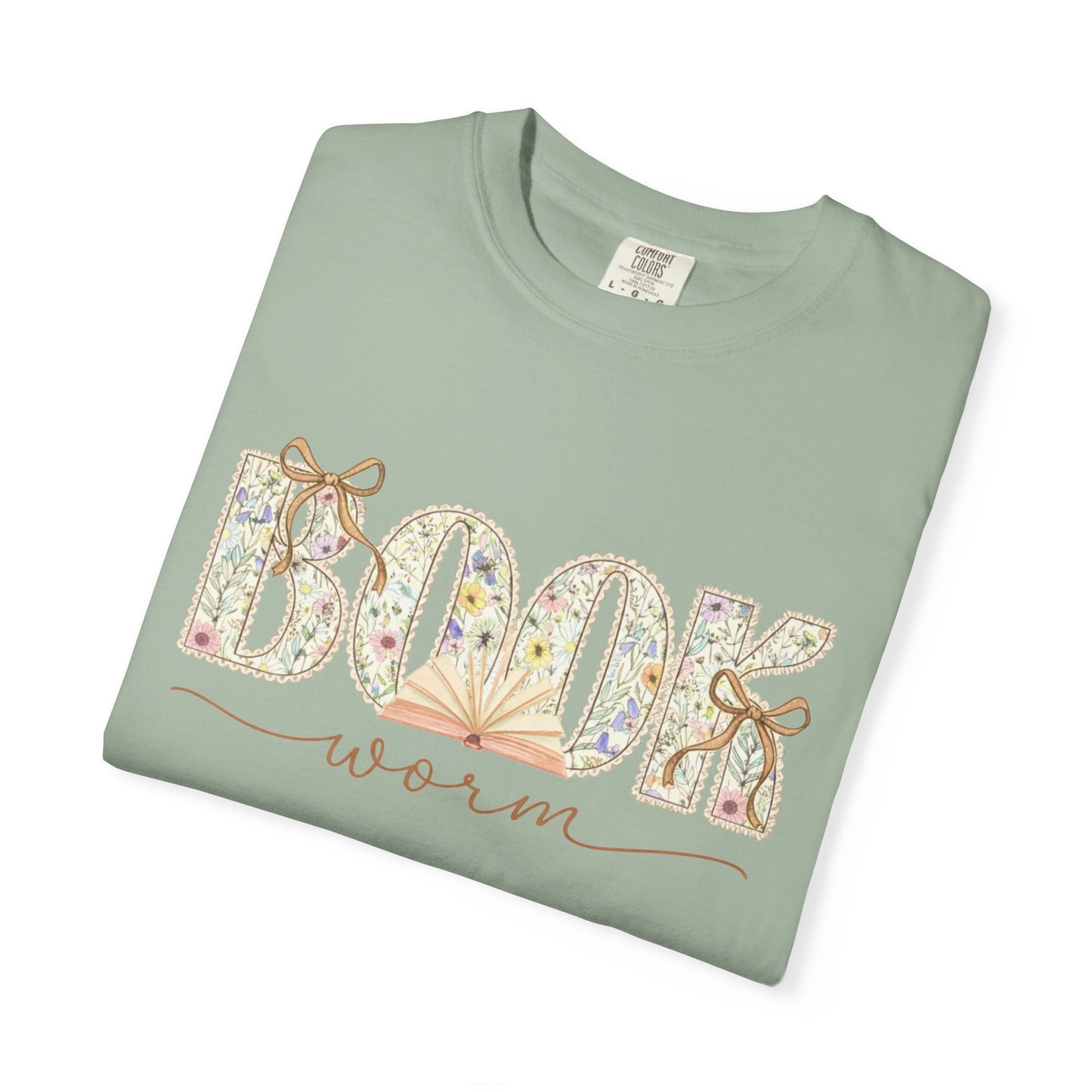 Floral Book Worm Tee