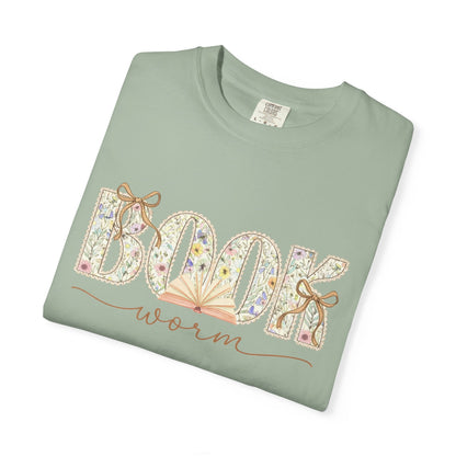 Floral Book Worm Tee