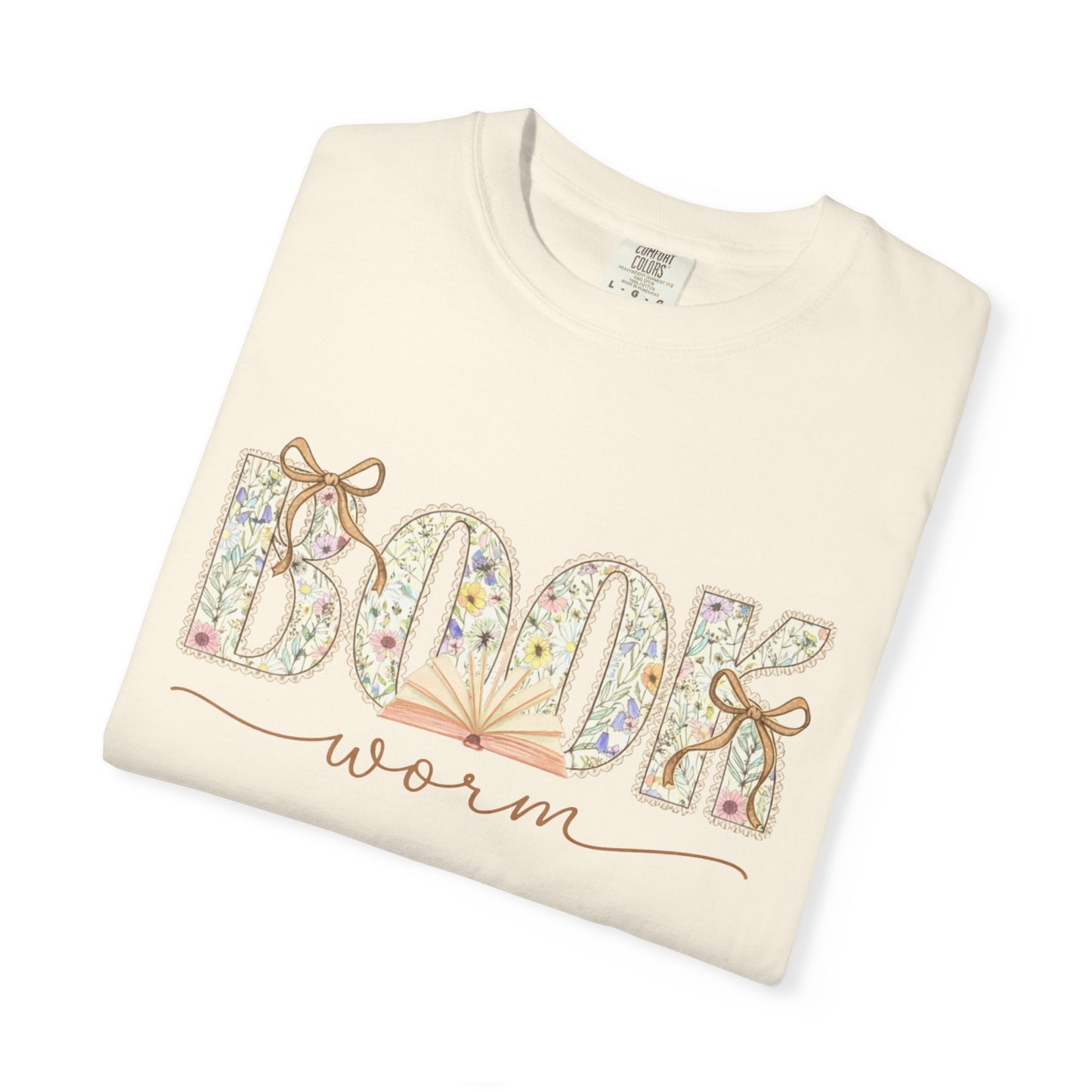 Floral Book Worm Tee