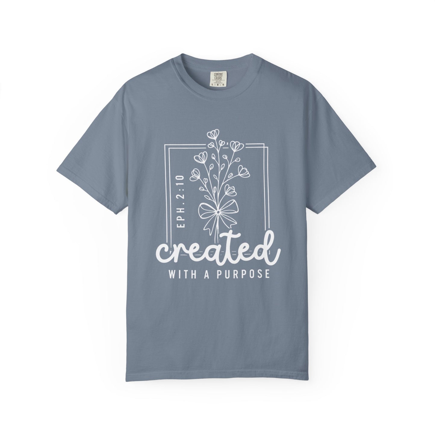 Created With A Purpose Graphic Tee - White Design