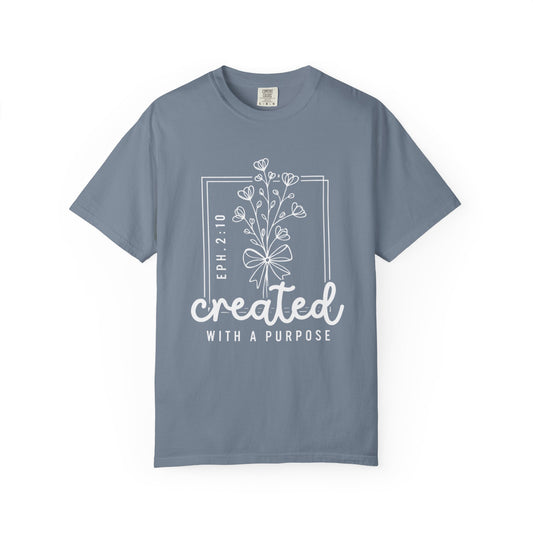 Created With A Purpose Graphic Tee - White Design