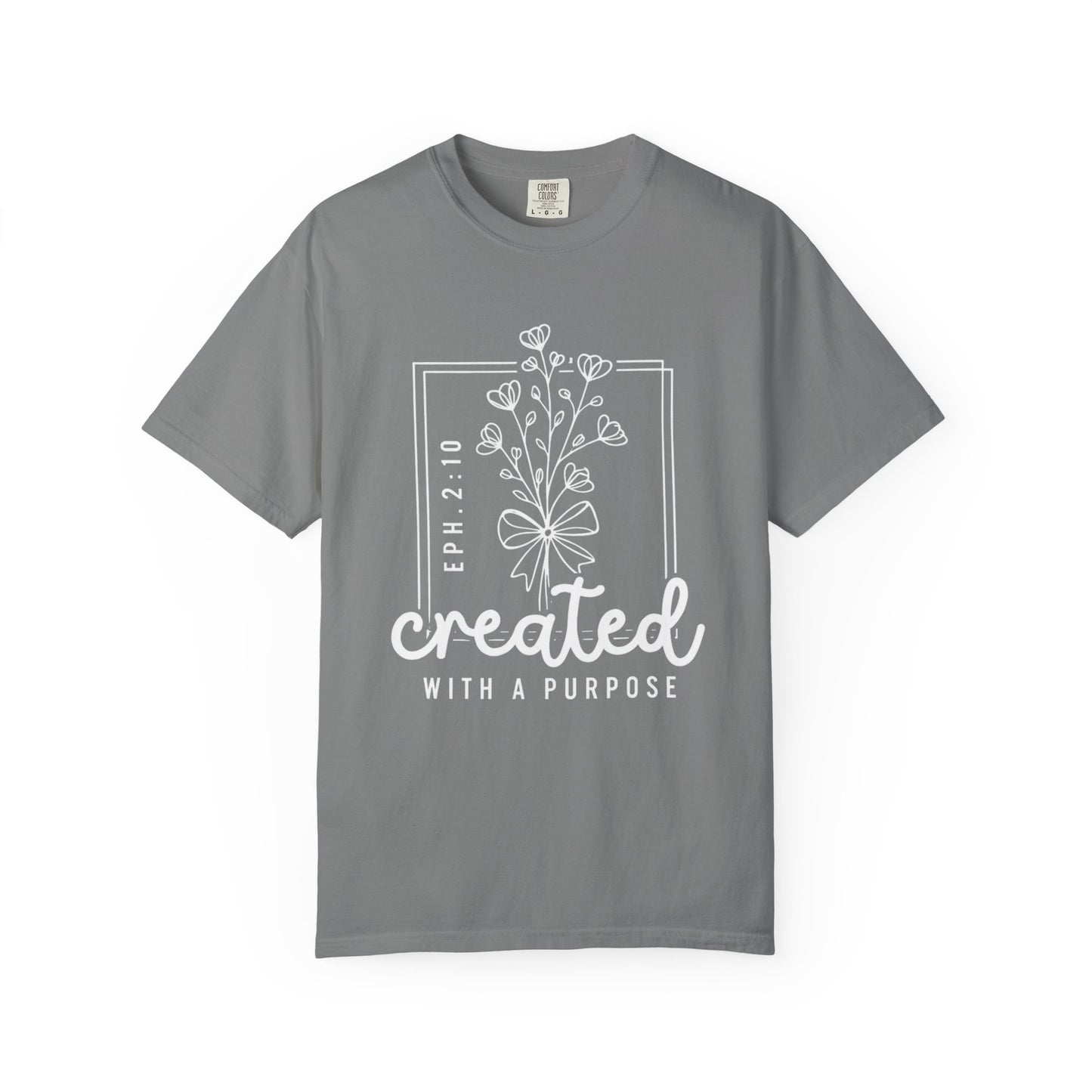 Created With A Purpose Graphic Tee - White Design