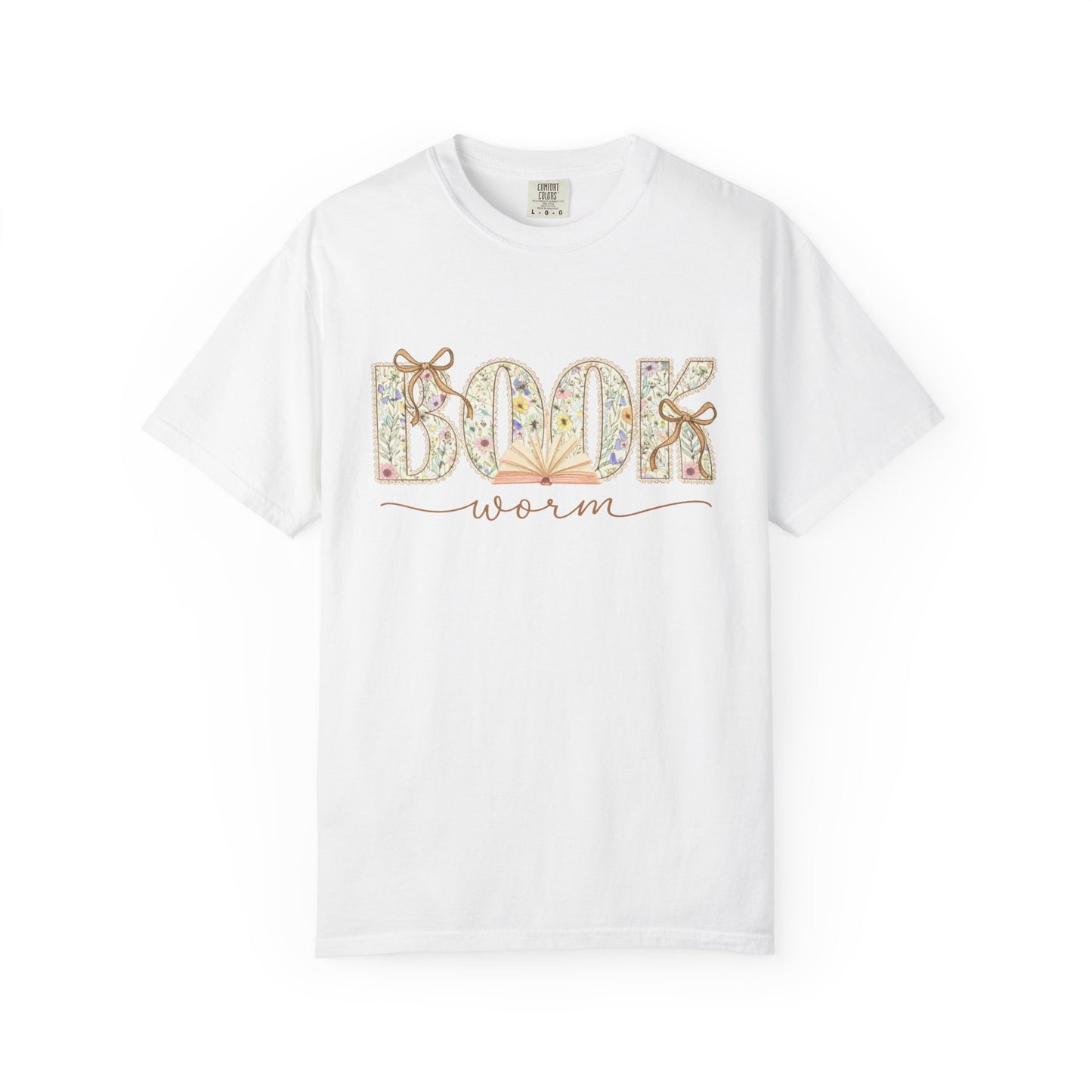 Floral Book Worm Tee