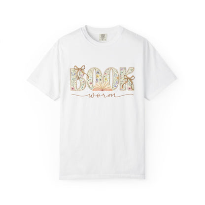Floral Book Worm Tee