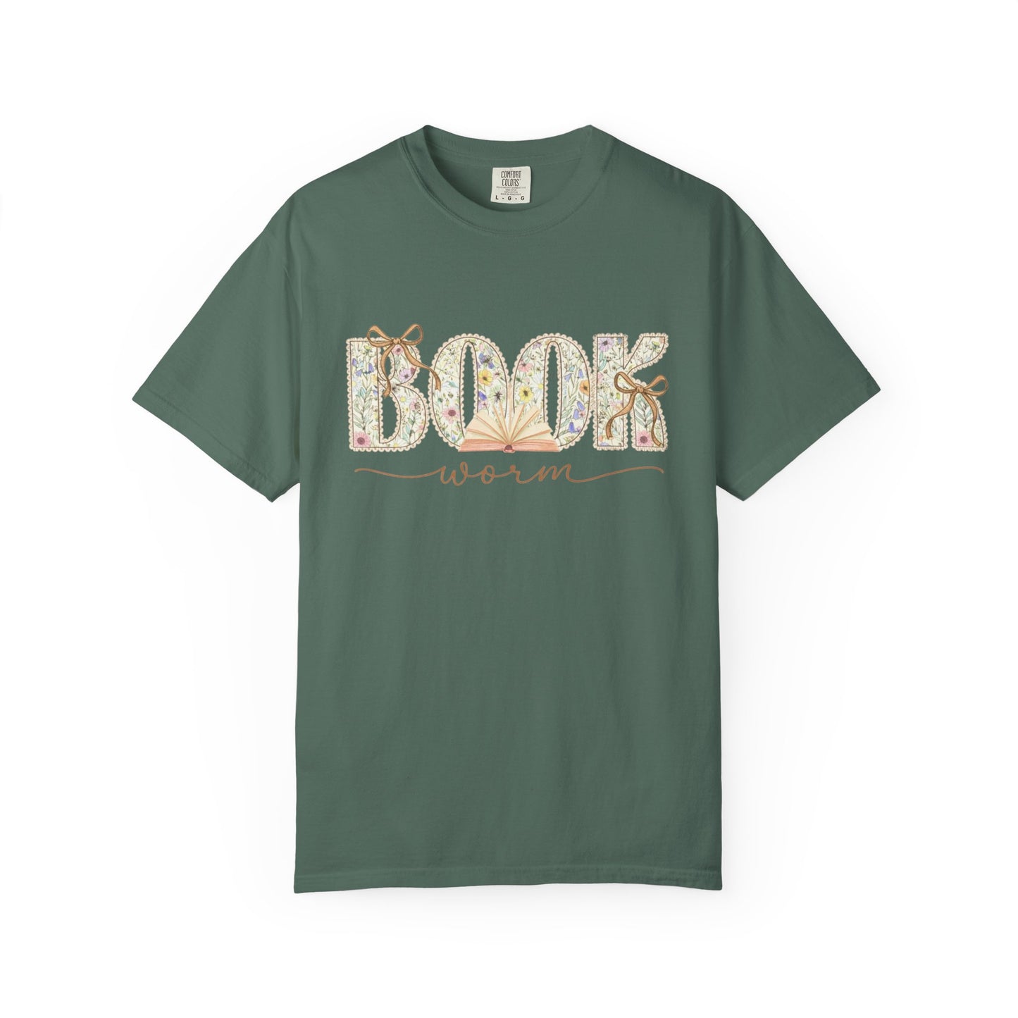 Floral Book Worm Tee