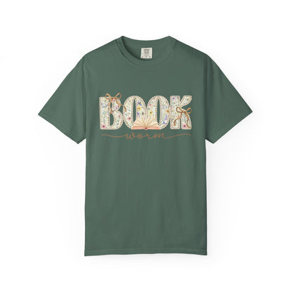 Floral Book Worm Tee