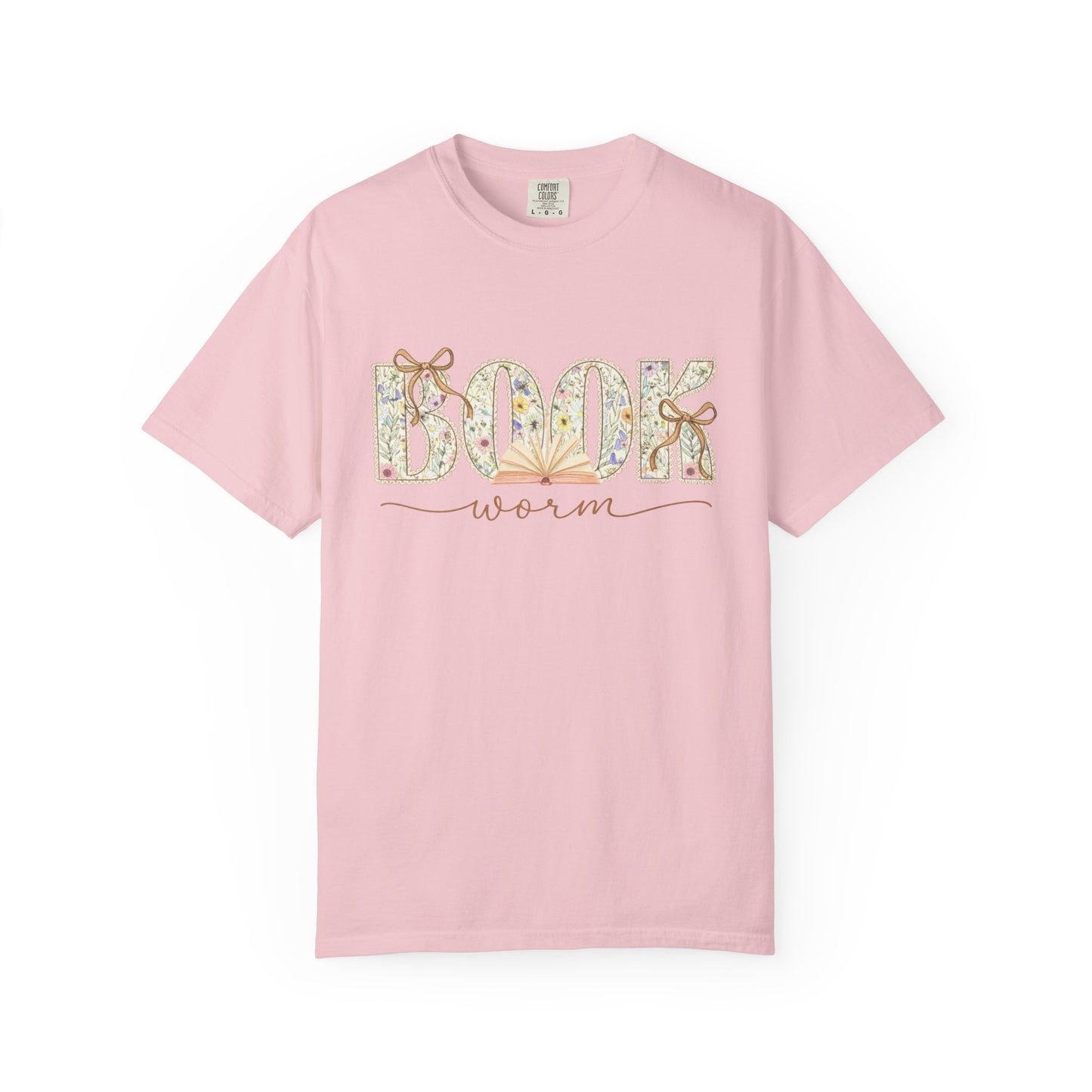 Floral Book Worm Tee
