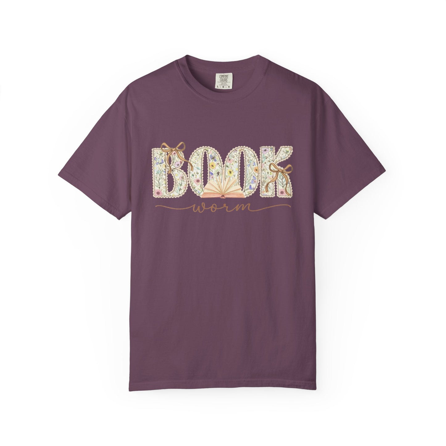 Floral Book Worm Tee