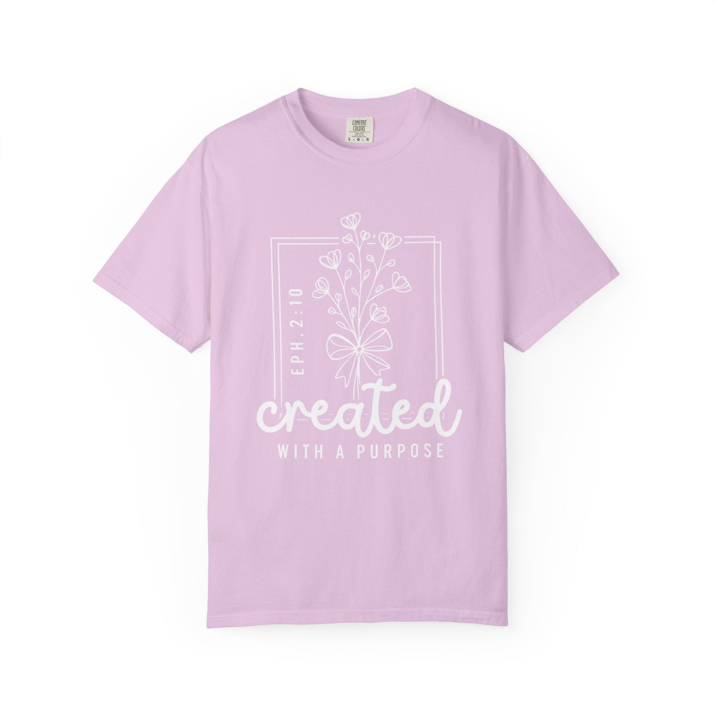 Created With A Purpose Graphic Tee - White Design