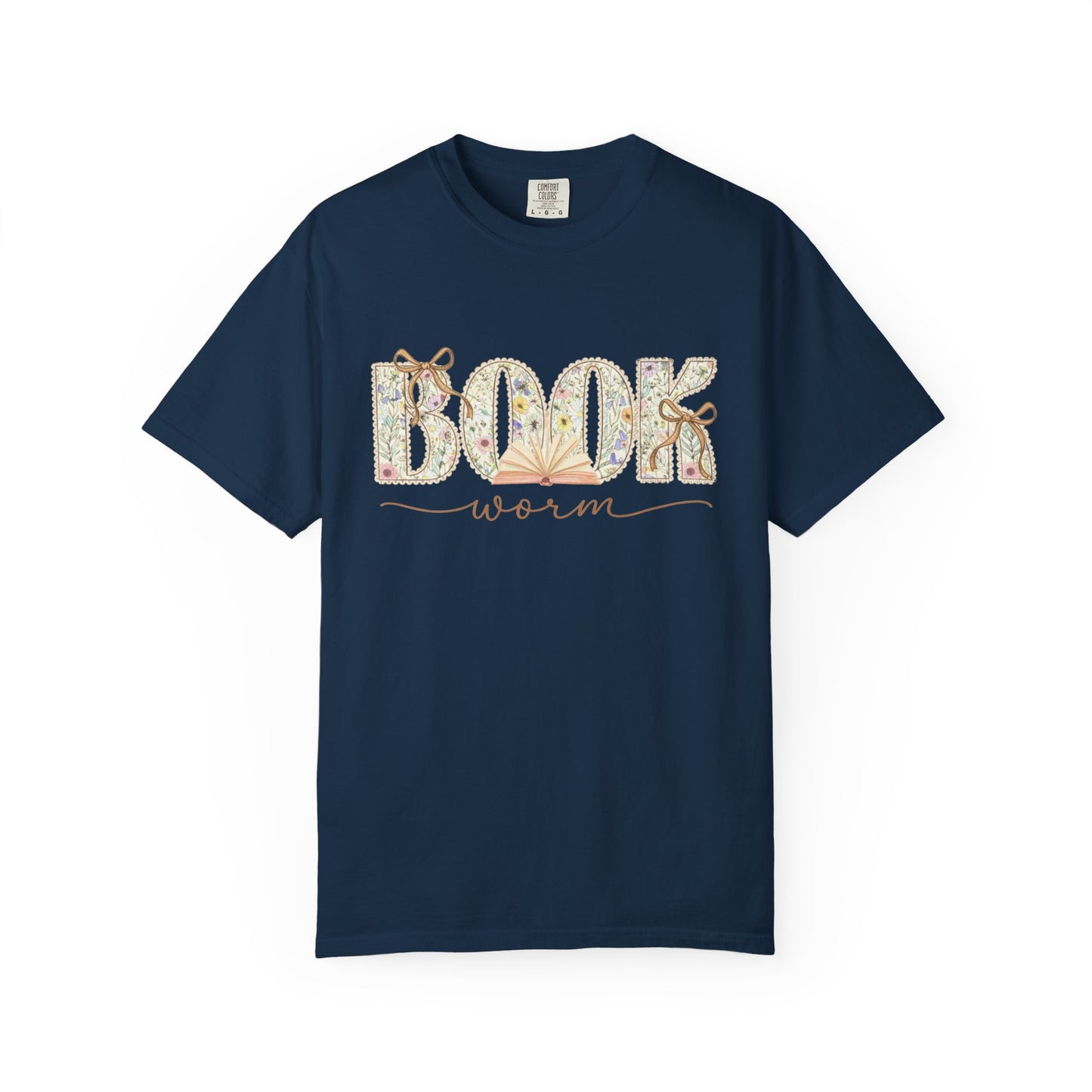Floral Book Worm Tee