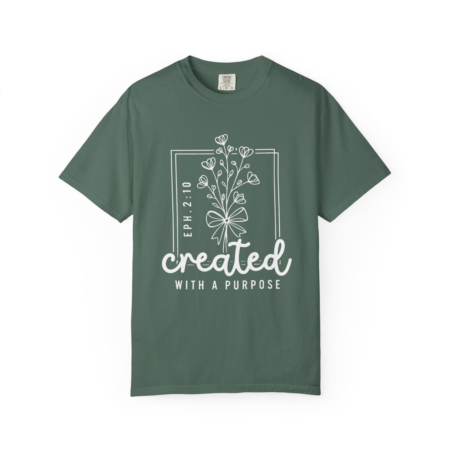 Created With A Purpose Graphic Tee - White Design
